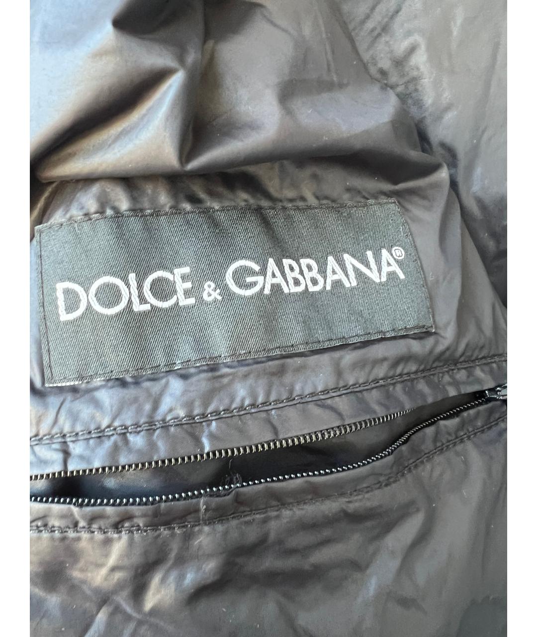 DOLCE&GABBANA Черная полиэстеровая куртка, фото 6