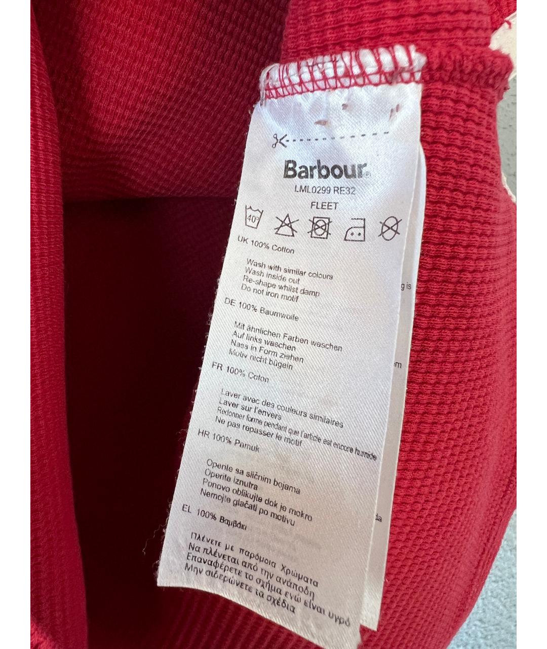 BARBOUR Коралловая хлопковая водолазка, фото 5
