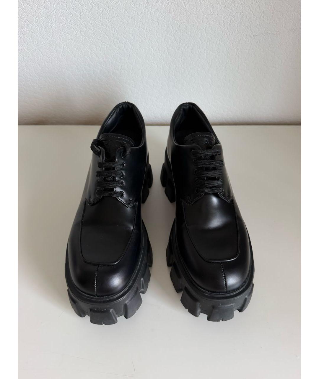 PRADA Черные кожаные брогги и оксфорды, фото 6