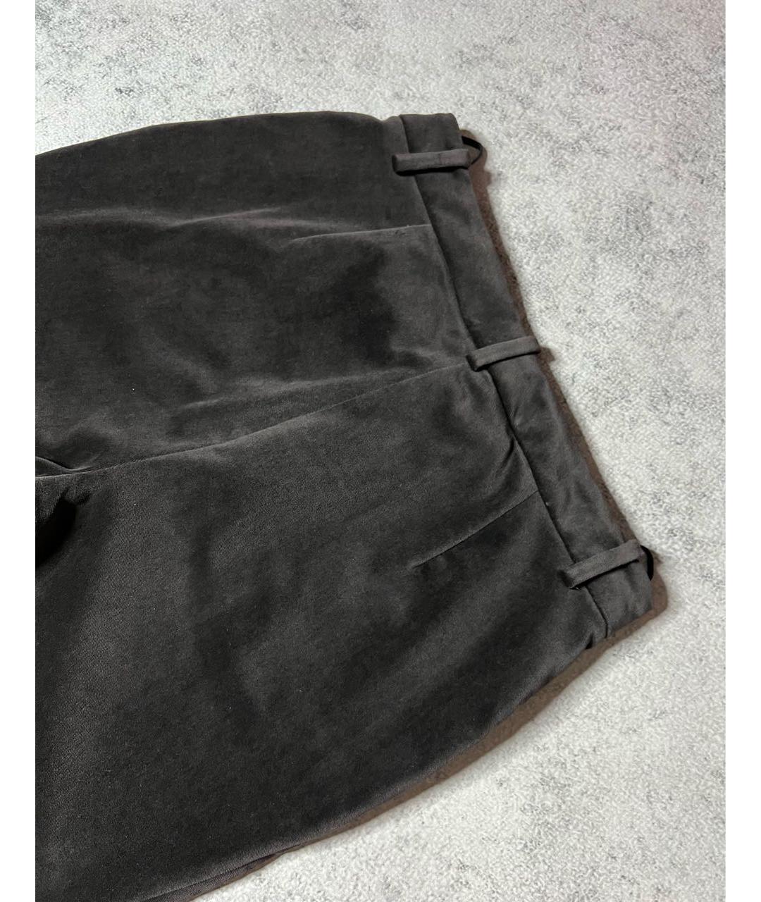 LORO PIANA Серые хлопко-эластановые брюки узкие, фото 4