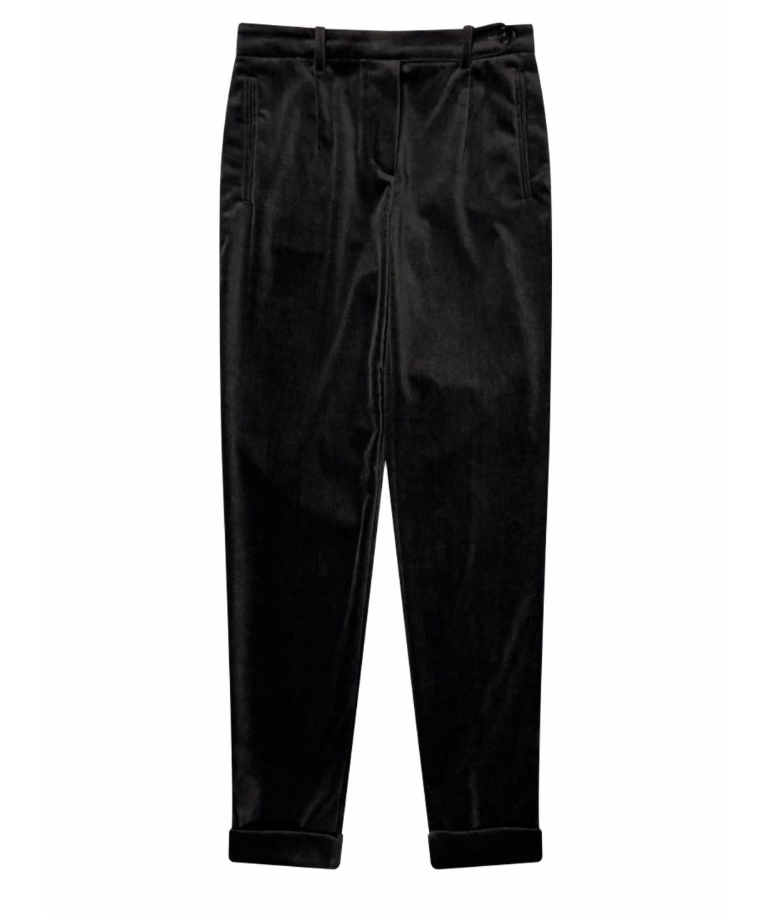 LORO PIANA Серые хлопко-эластановые брюки узкие, фото 1