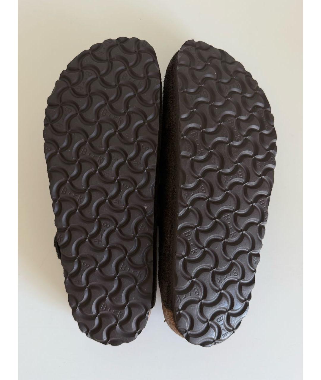 BIRKENSTOCK Коричневые замшевые сабо, фото 8