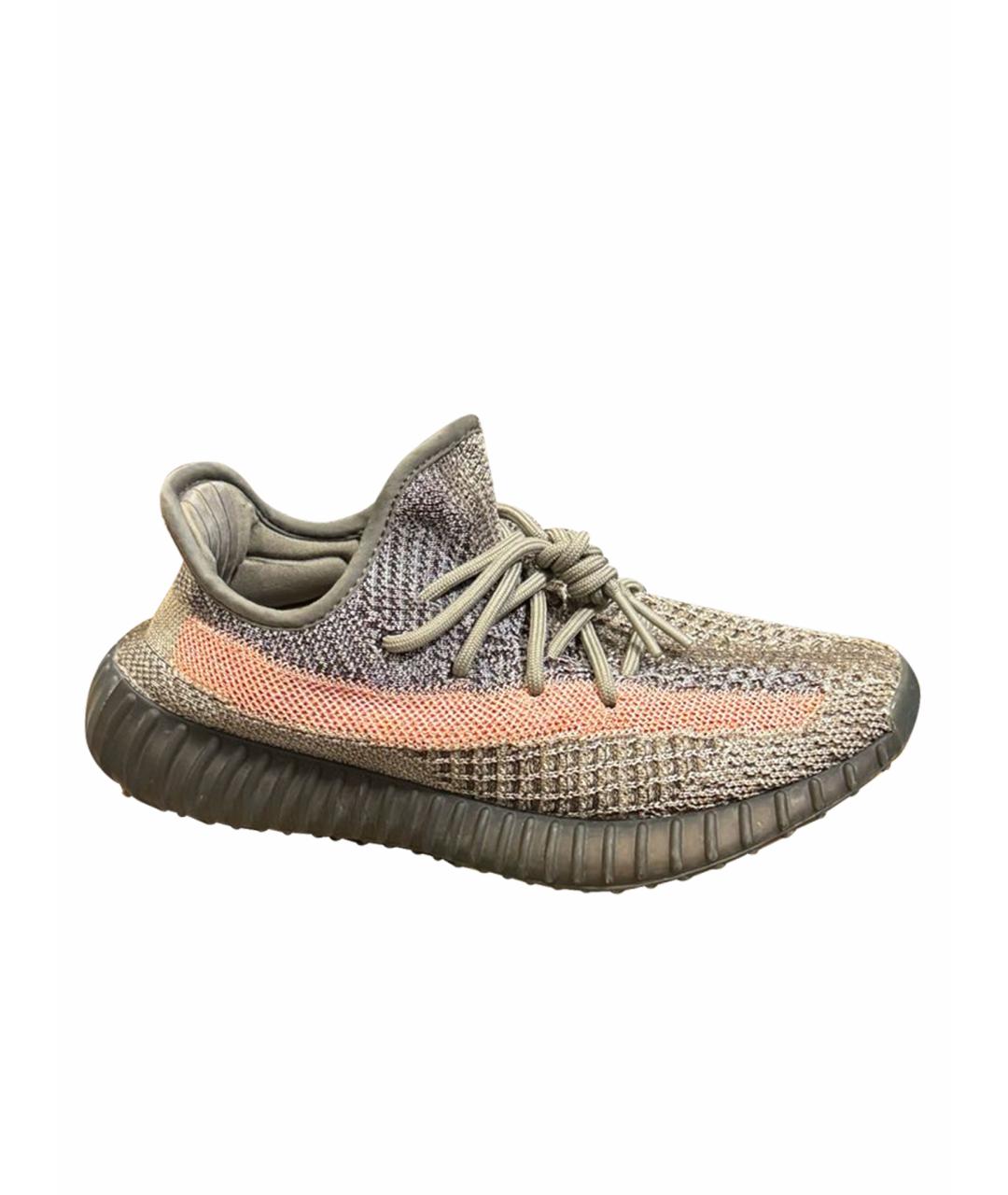 ADIDAS YEEZY Коричневые текстильные кроссовки, фото 1