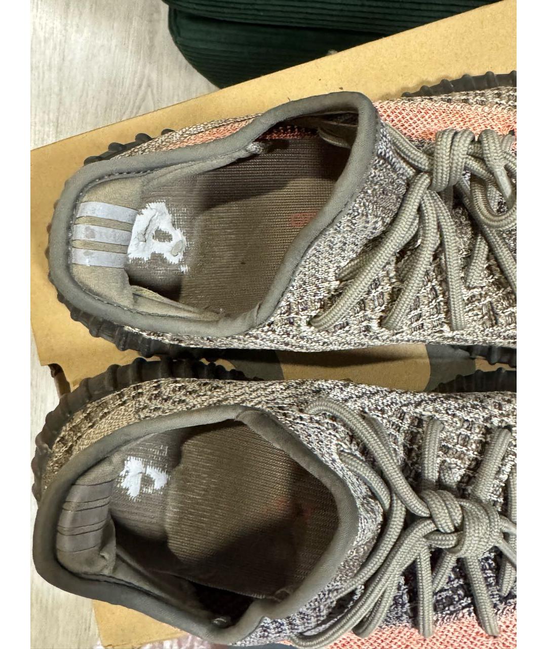 ADIDAS YEEZY Коричневые текстильные кроссовки, фото 3