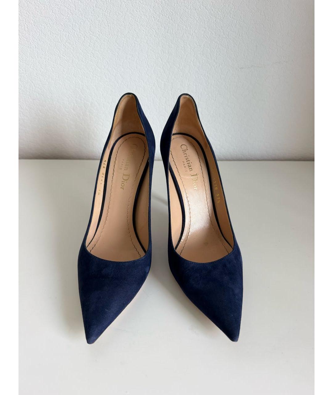CHRISTIAN DIOR Темно-синие замшевые туфли, фото 2