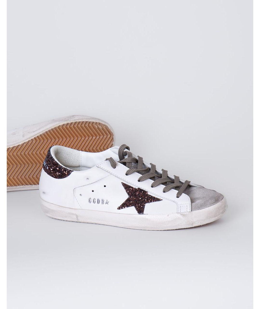 GOLDEN GOOSE Белые кожаные кеды, фото 2