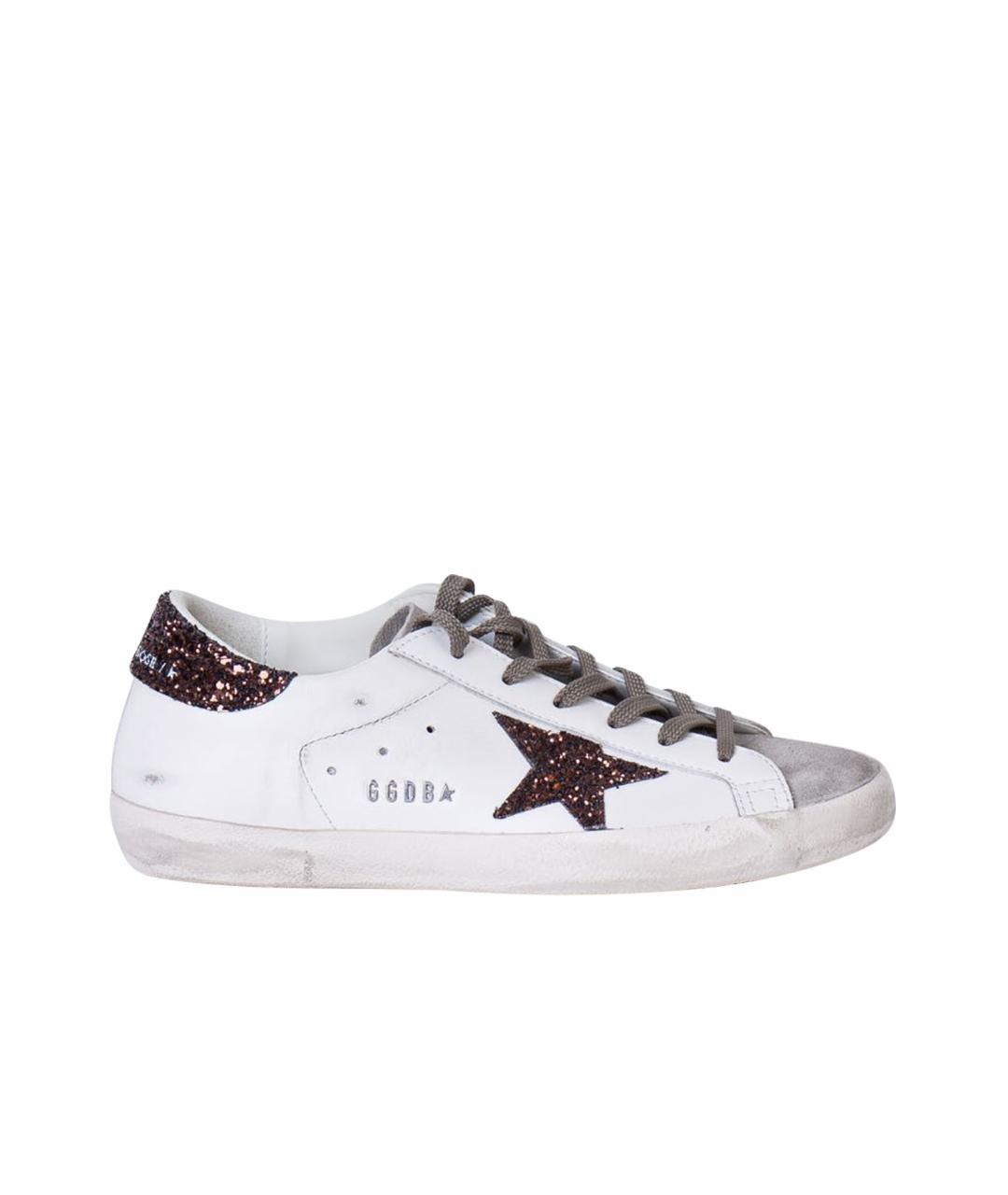 GOLDEN GOOSE Белые кожаные кеды, фото 1