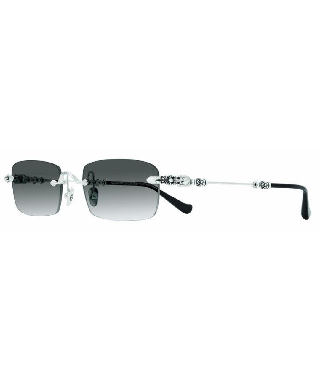 CHROME HEARTS Черные металлические солнцезащитные очки, фото 1