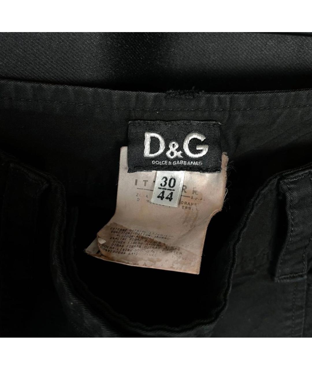 DOLCE&GABBANA Черные хлопковые прямые джинсы, фото 4