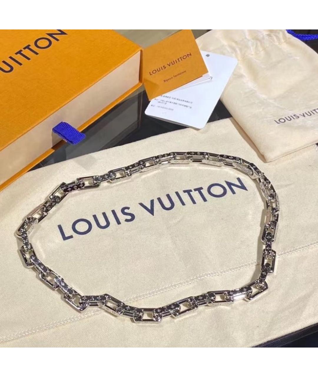 LOUIS VUITTON Серебряная металлическая цепочка/подвеска, фото 2