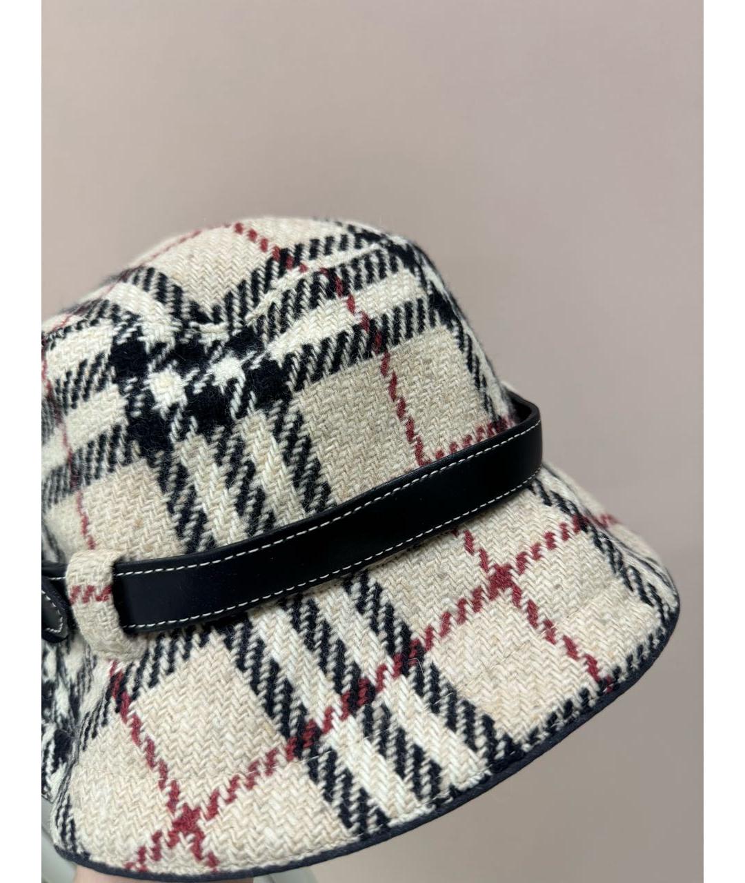 BURBERRY Бежевая шерстяная панама, фото 4