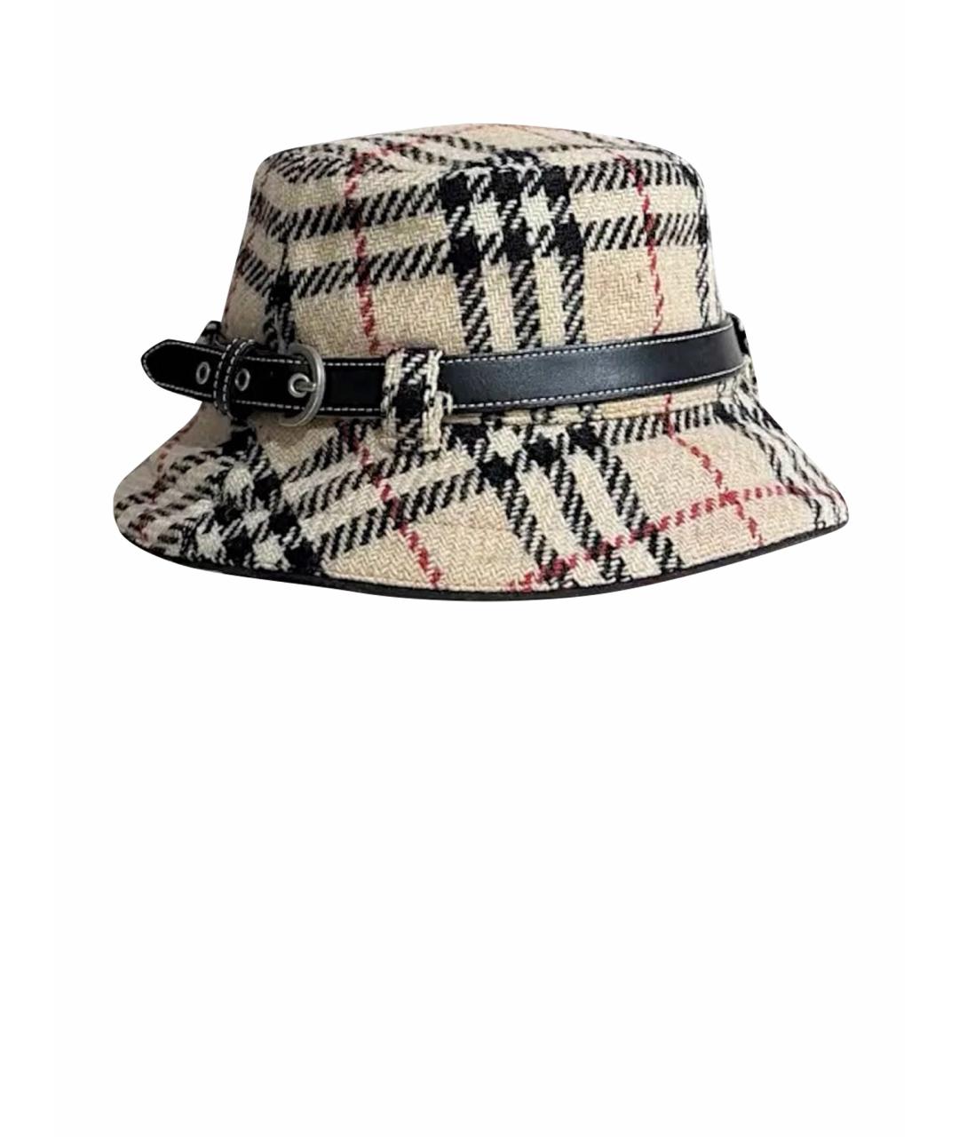 BURBERRY Бежевая шерстяная панама, фото 1