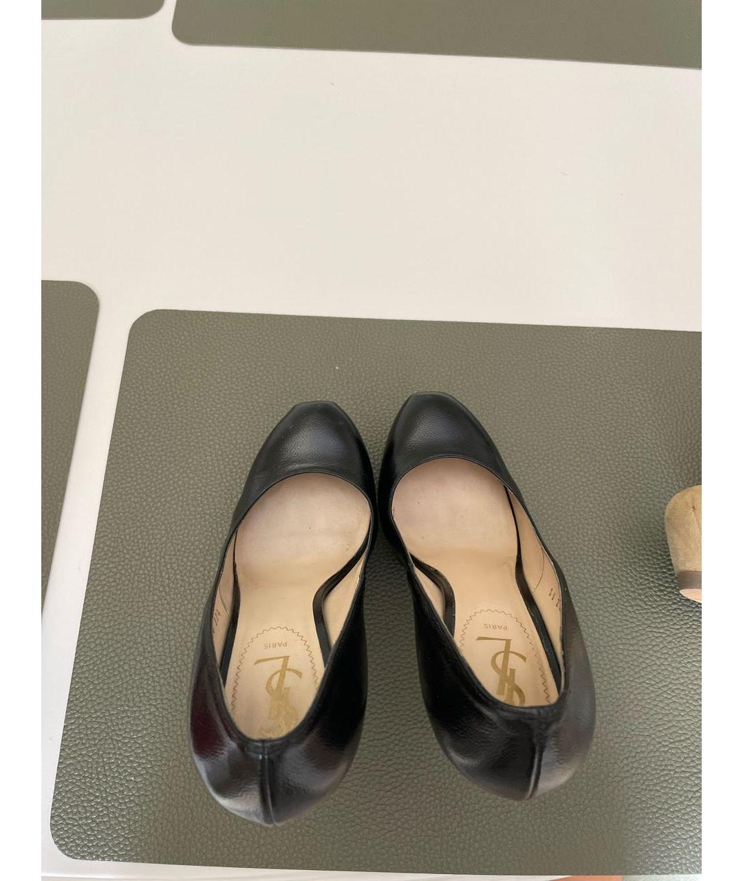SAINT LAURENT Черные кожаные туфли, фото 3