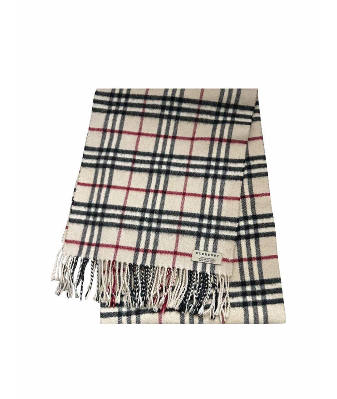 BURBERRY Бежевый кашемировый шарф, фото 1