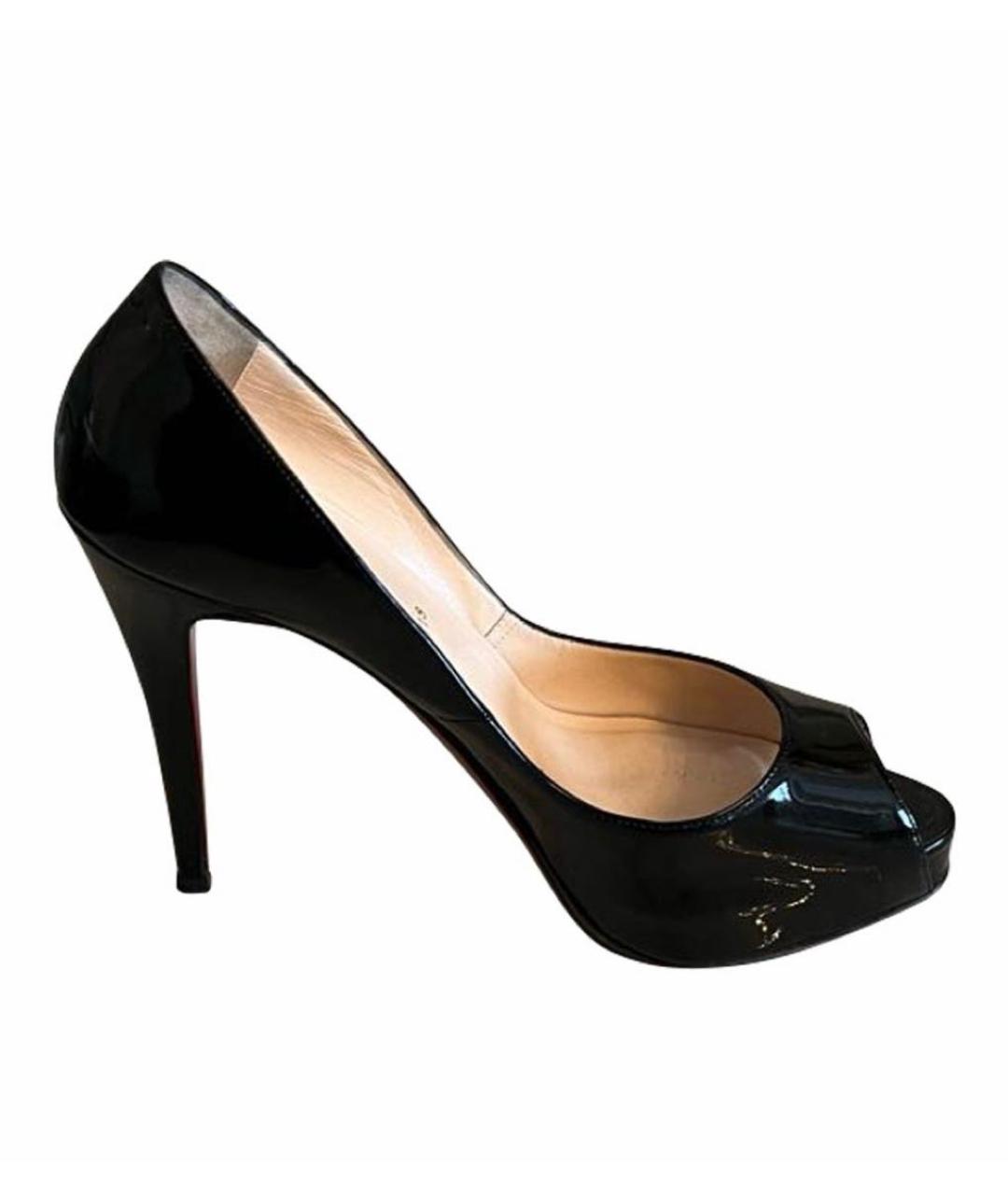 CHRISTIAN LOUBOUTIN Черные туфли из лакированной кожи, фото 5
