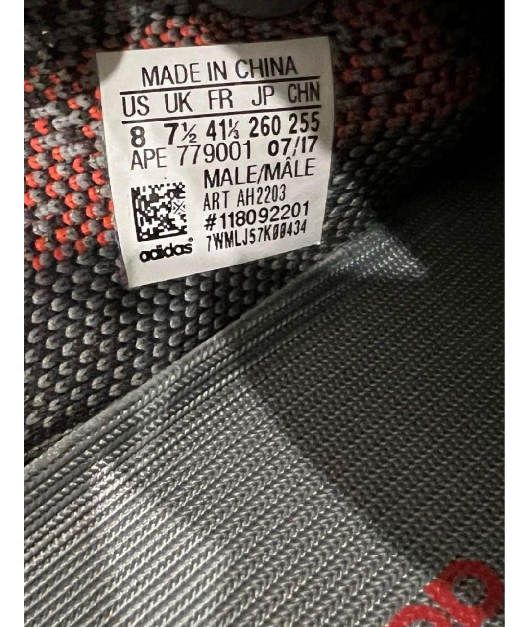 ADIDAS YEEZY Антрацитовые кроссовки, фото 3