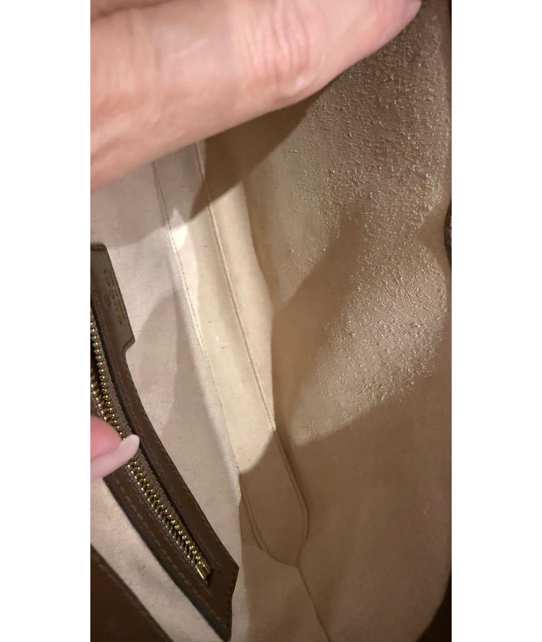GUCCI Коричневая кожаная сумка с короткими ручками, фото 8
