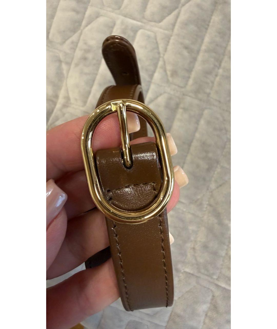 GUCCI Коричневая кожаная сумка с короткими ручками, фото 6