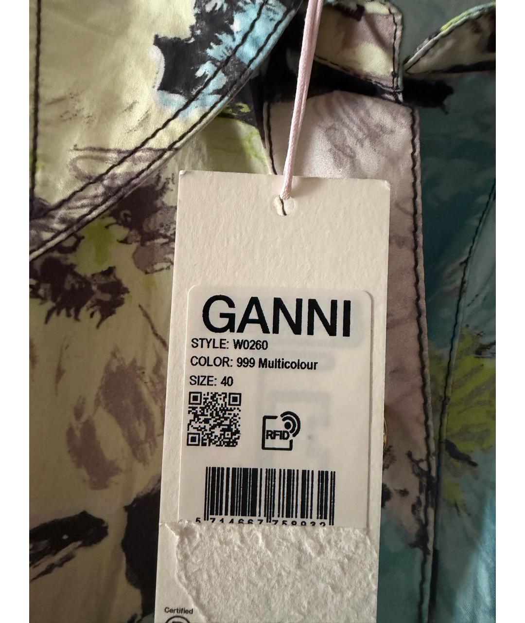 GANNI Мульти хлопковое повседневное платье, фото 4
