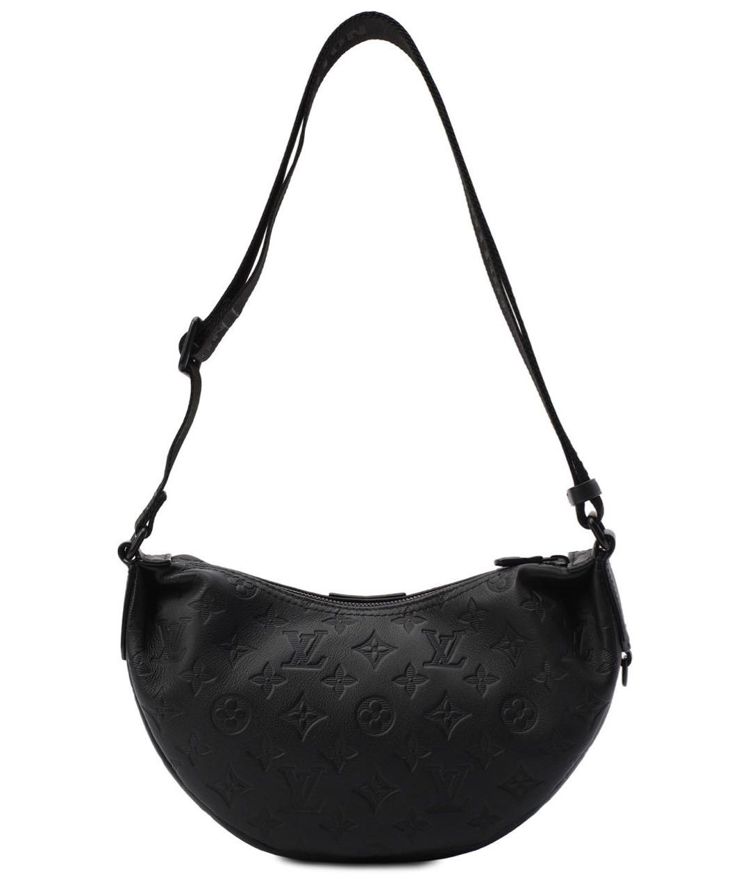 LOUIS VUITTON Черная кожаная сумка на плечо, фото 2