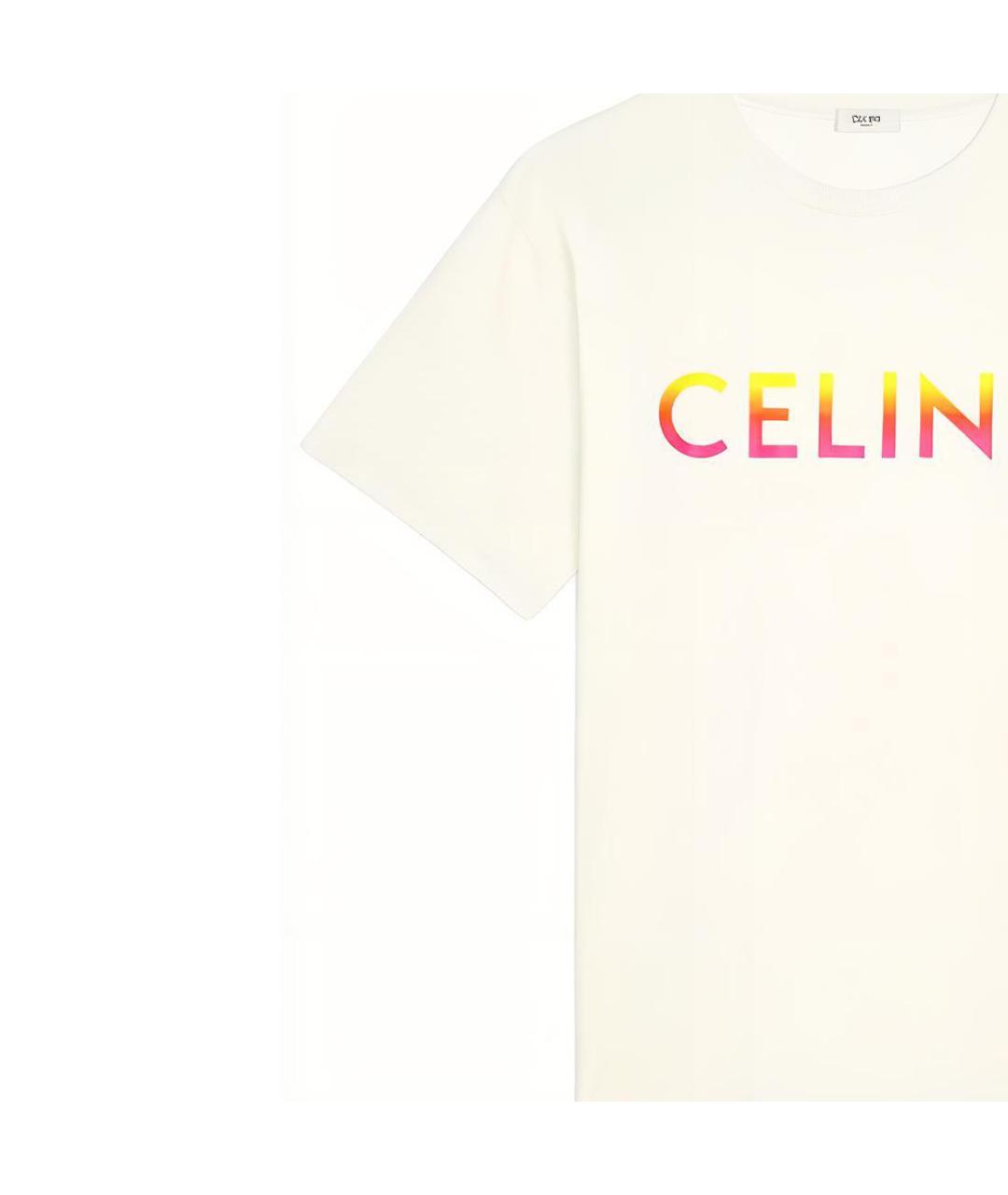 CELINE Бежевая футболка, фото 4