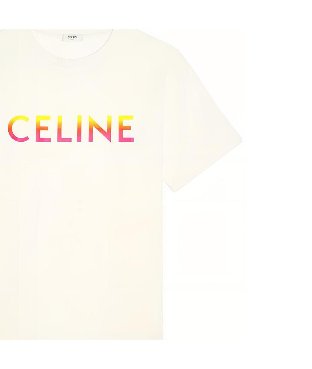 CELINE Бежевая футболка, фото 3