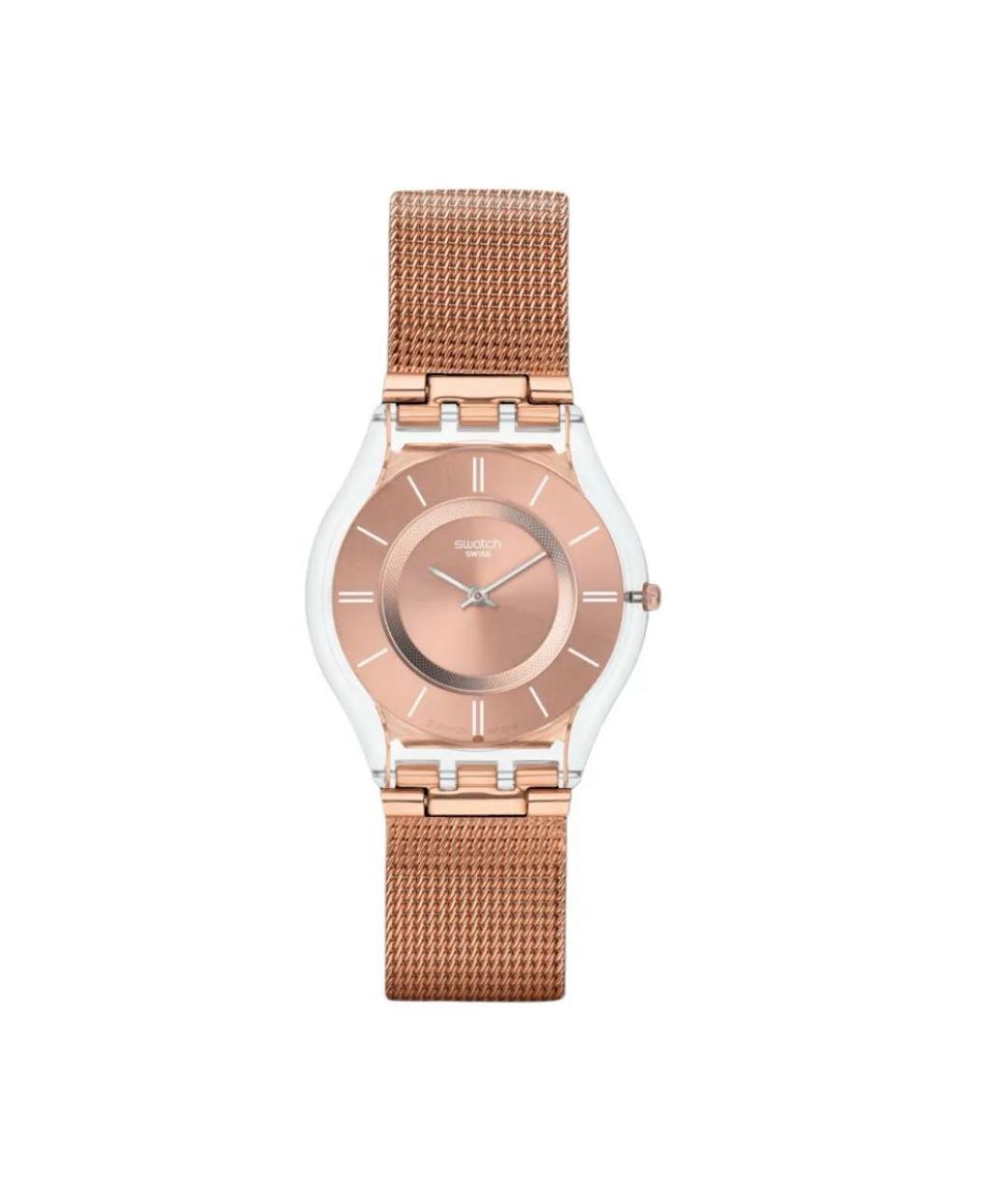 Swatch Розовые стальные часы, фото 4