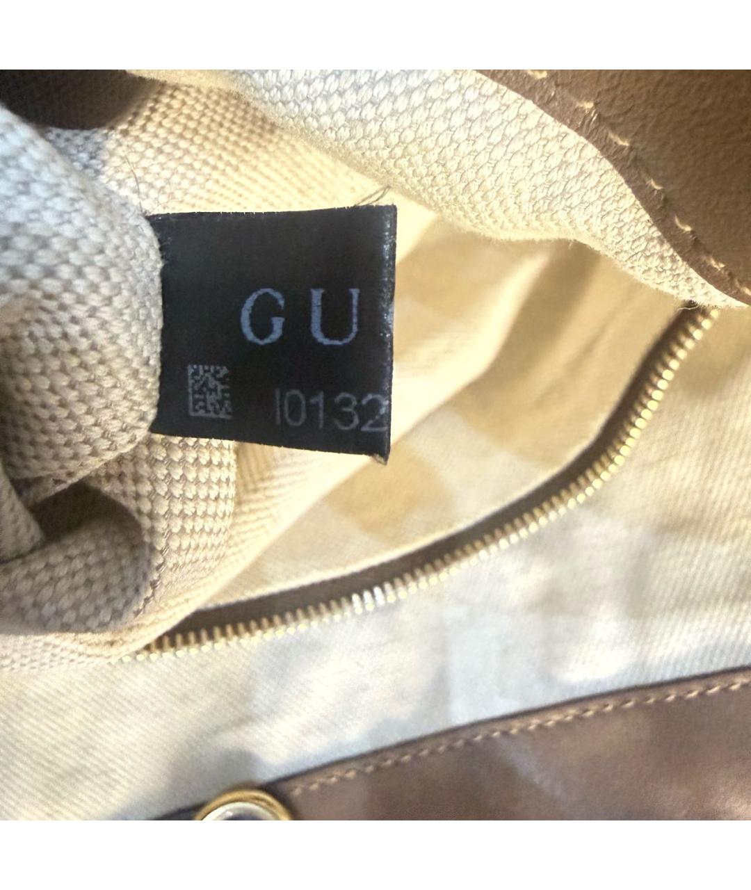 GUCCI Бежевая сумка тоут из канвы, фото 6