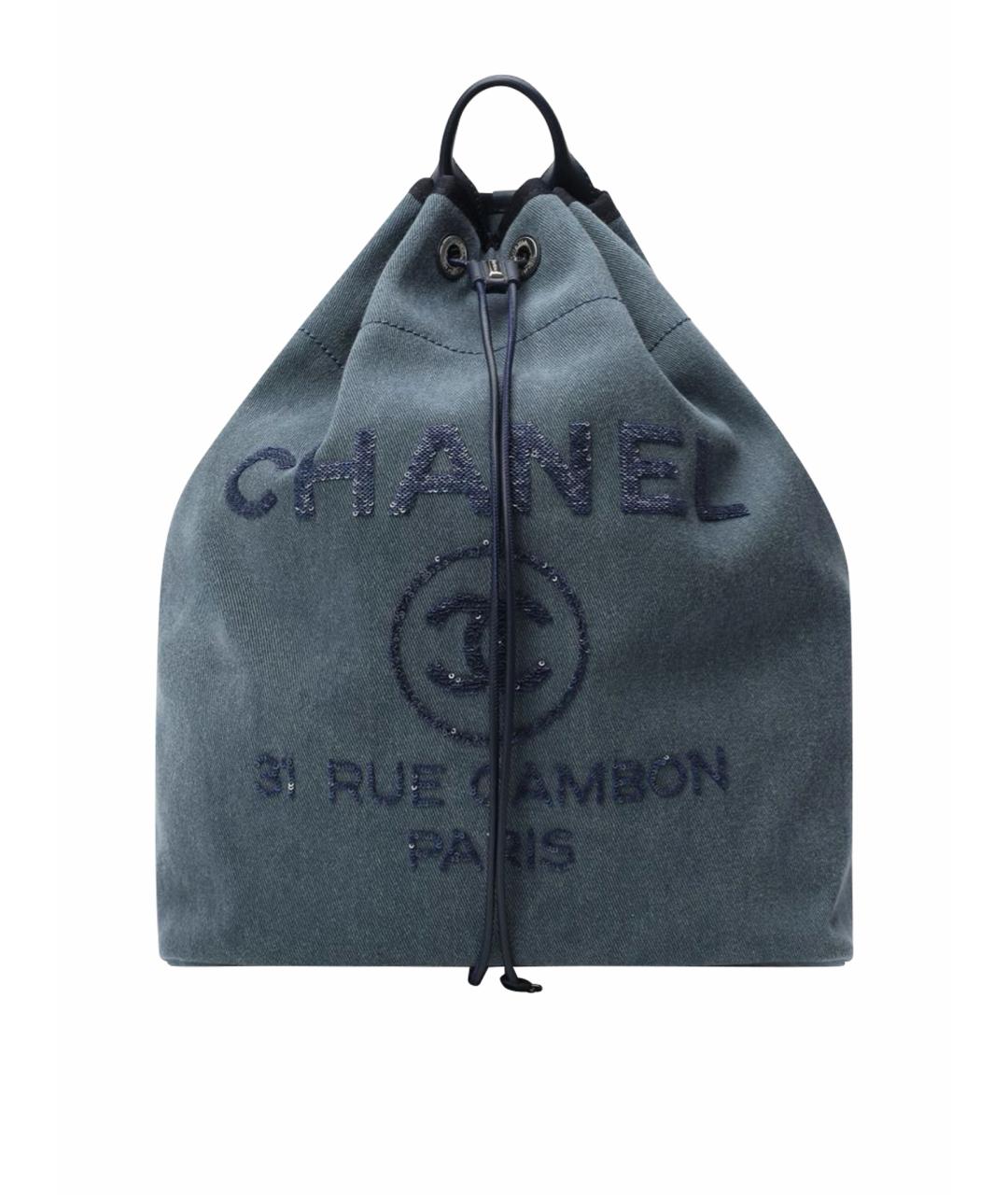 CHANEL Серый твидовый рюкзак, фото 1