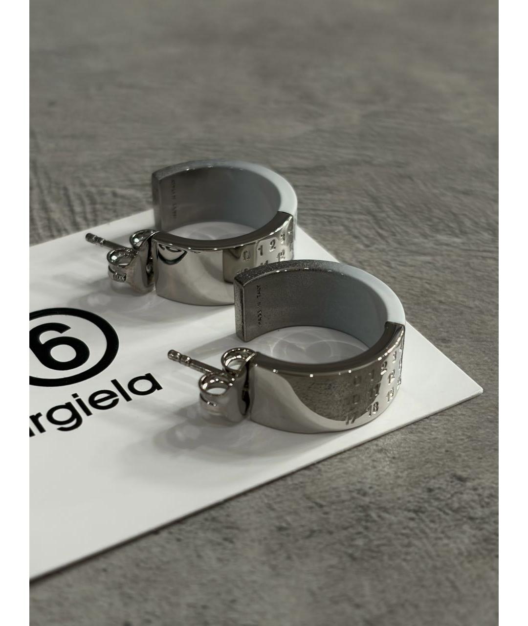 MM6 MAISON MARGIELA Серебряные латунные серьги, фото 3
