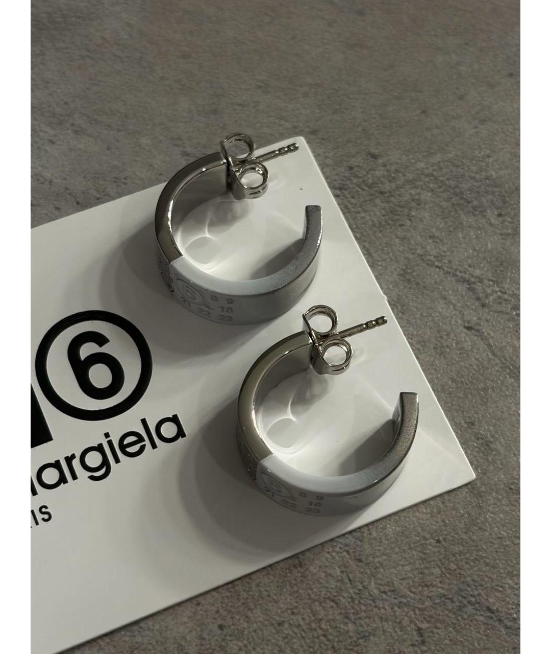 MM6 MAISON MARGIELA Серебряные латунные серьги, фото 4