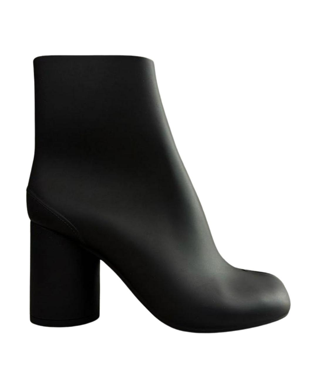 MAISON MARGIELA Черные резиновые ботильоны, фото 1