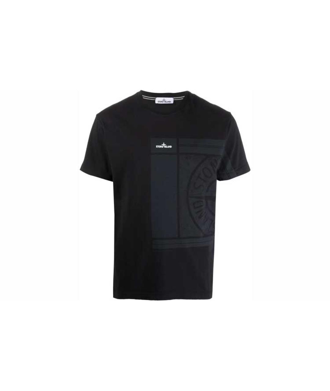 STONE ISLAND Черная футболка, фото 5