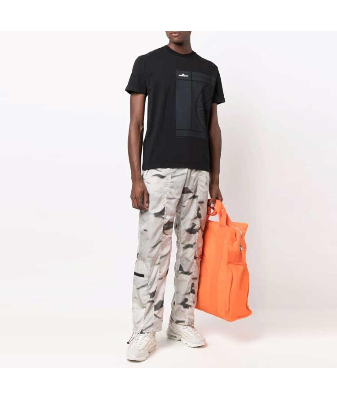 STONE ISLAND Черная футболка, фото 2