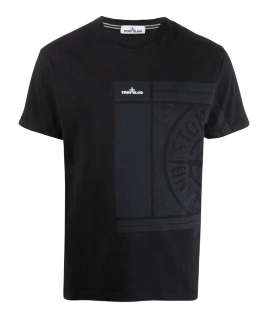 STONE ISLAND Черная футболка, фото 1