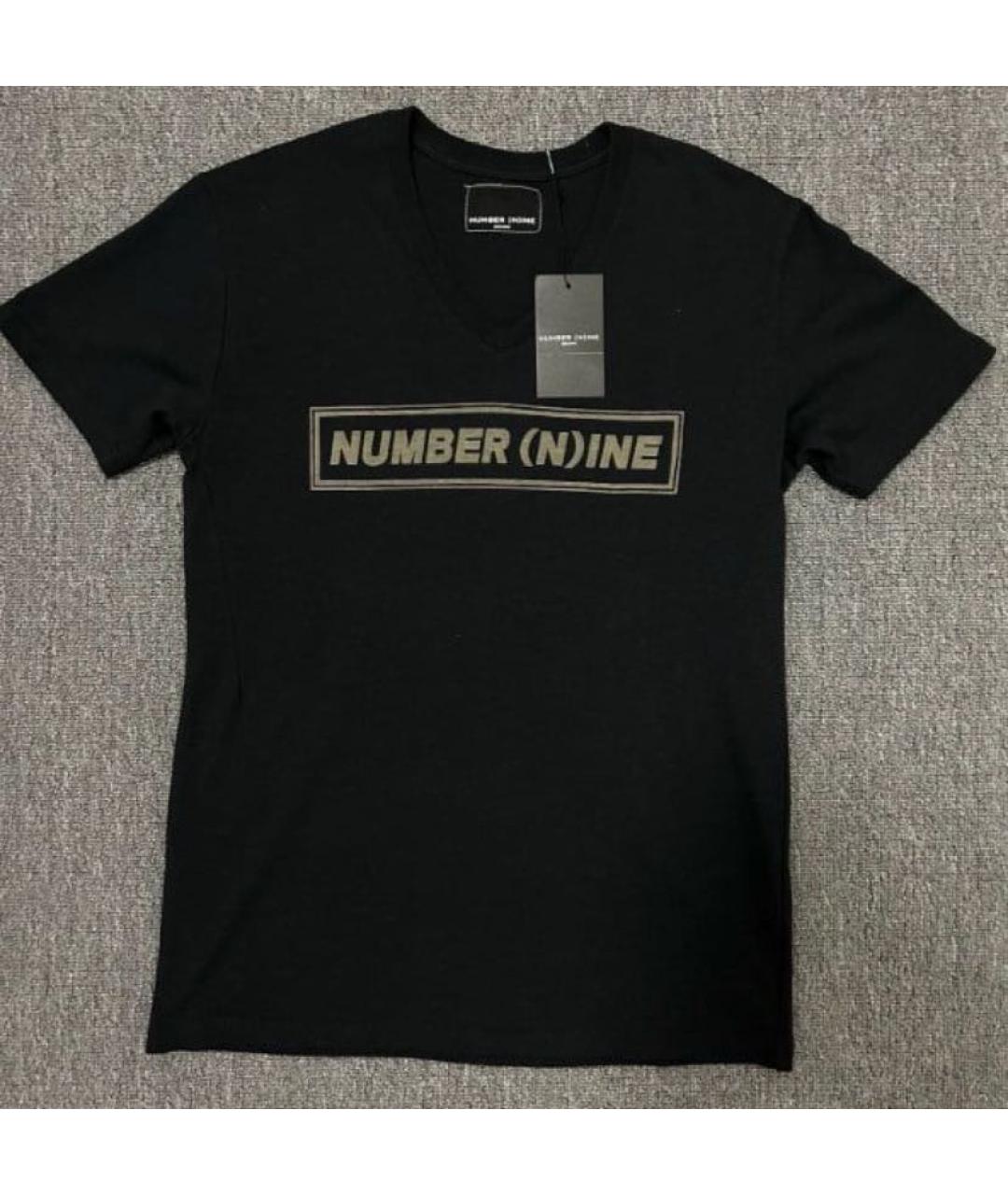 NUMBER (N)INE Черная хлопковая футболка, фото 5