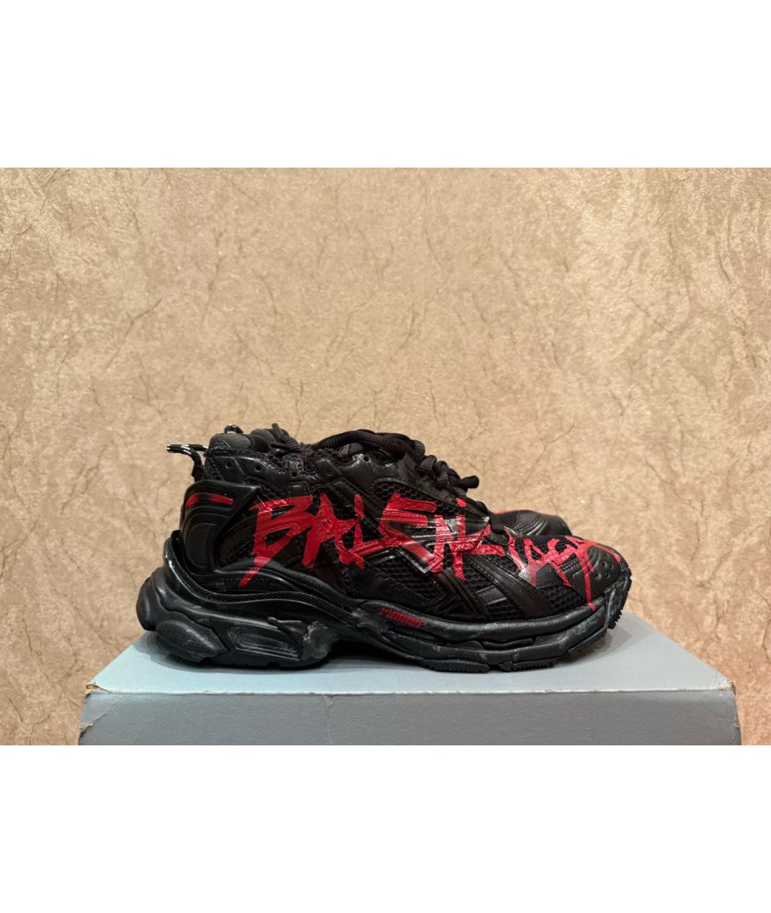 BALENCIAGA Черные резиновые низкие кроссовки / кеды, фото 9