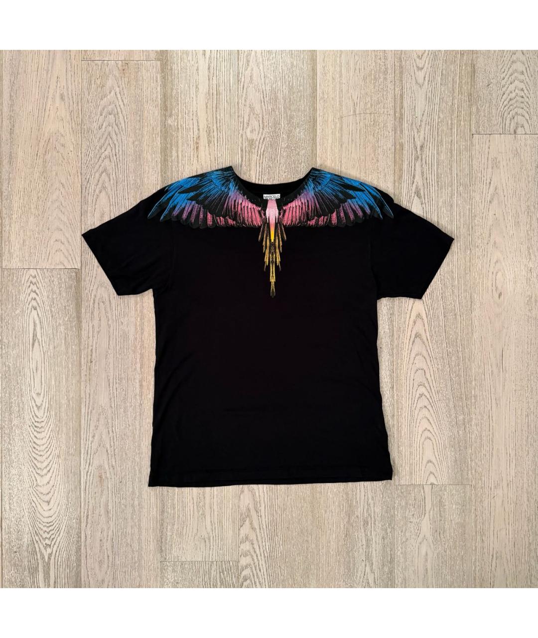 MARCELO BURLON Черная хлопковая футболка, фото 4