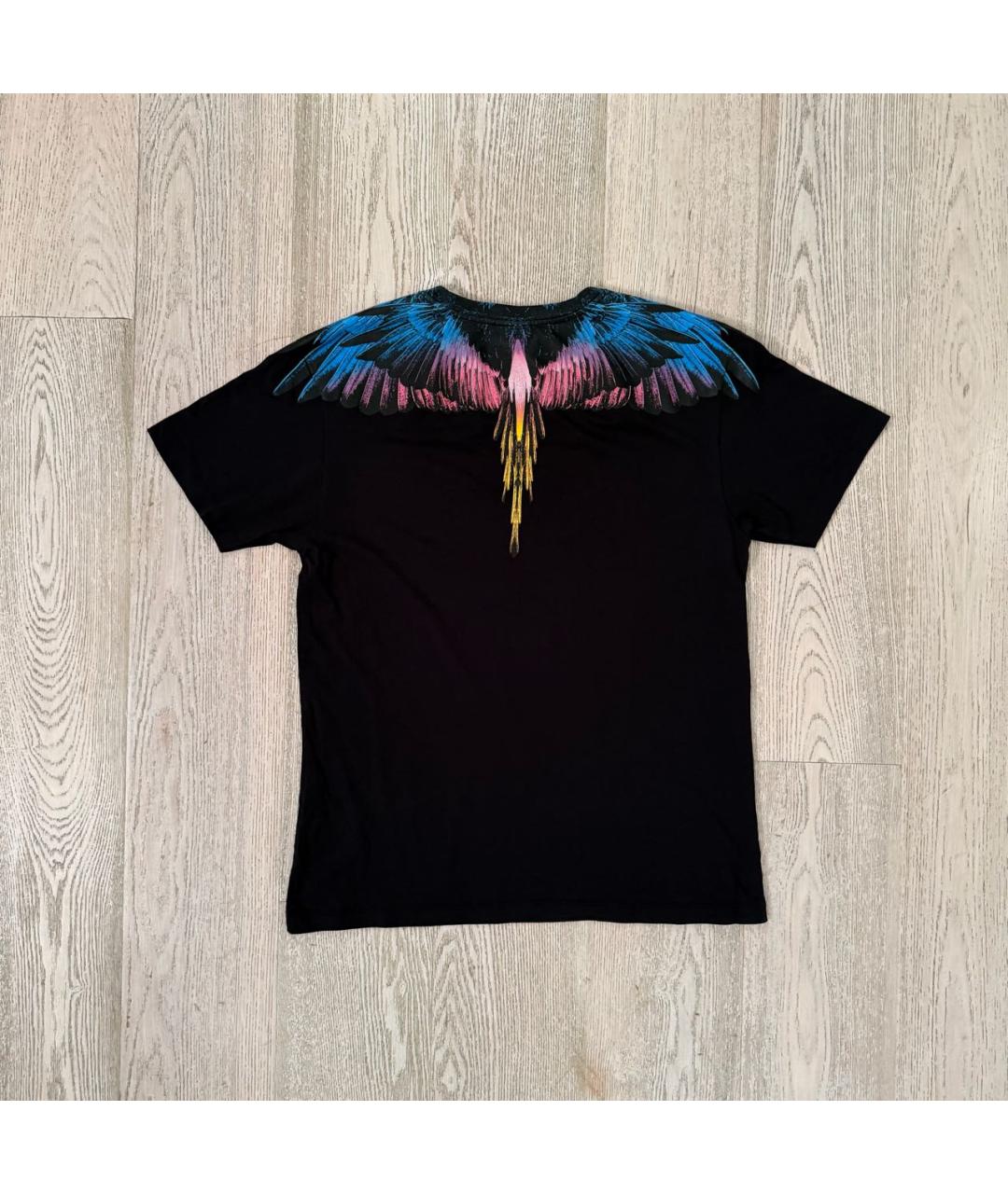 MARCELO BURLON Черная хлопковая футболка, фото 2
