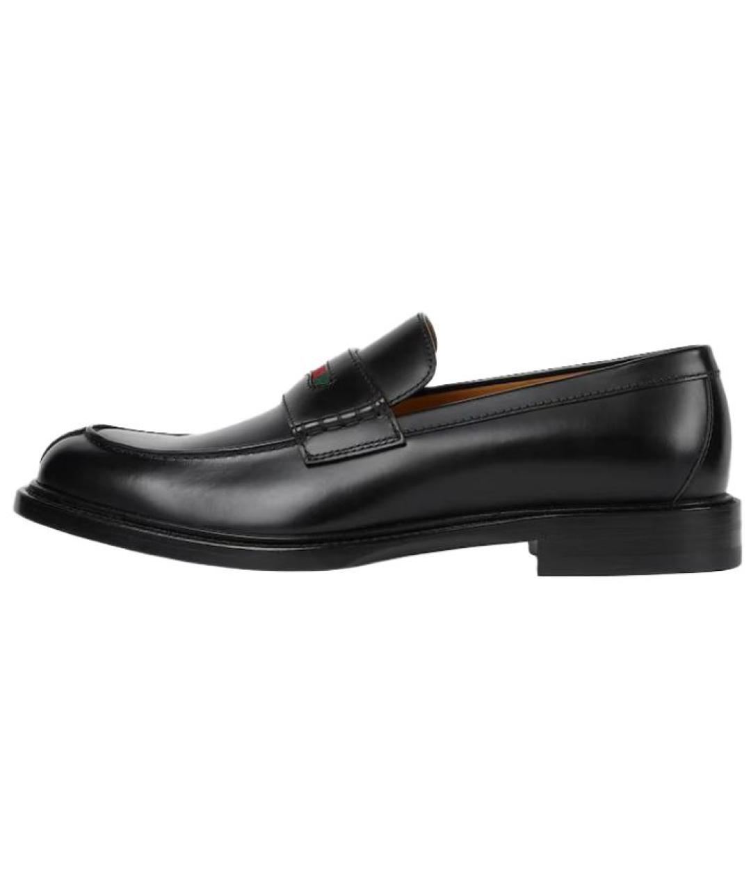 GUCCI Черные кожаные лоферы, фото 2