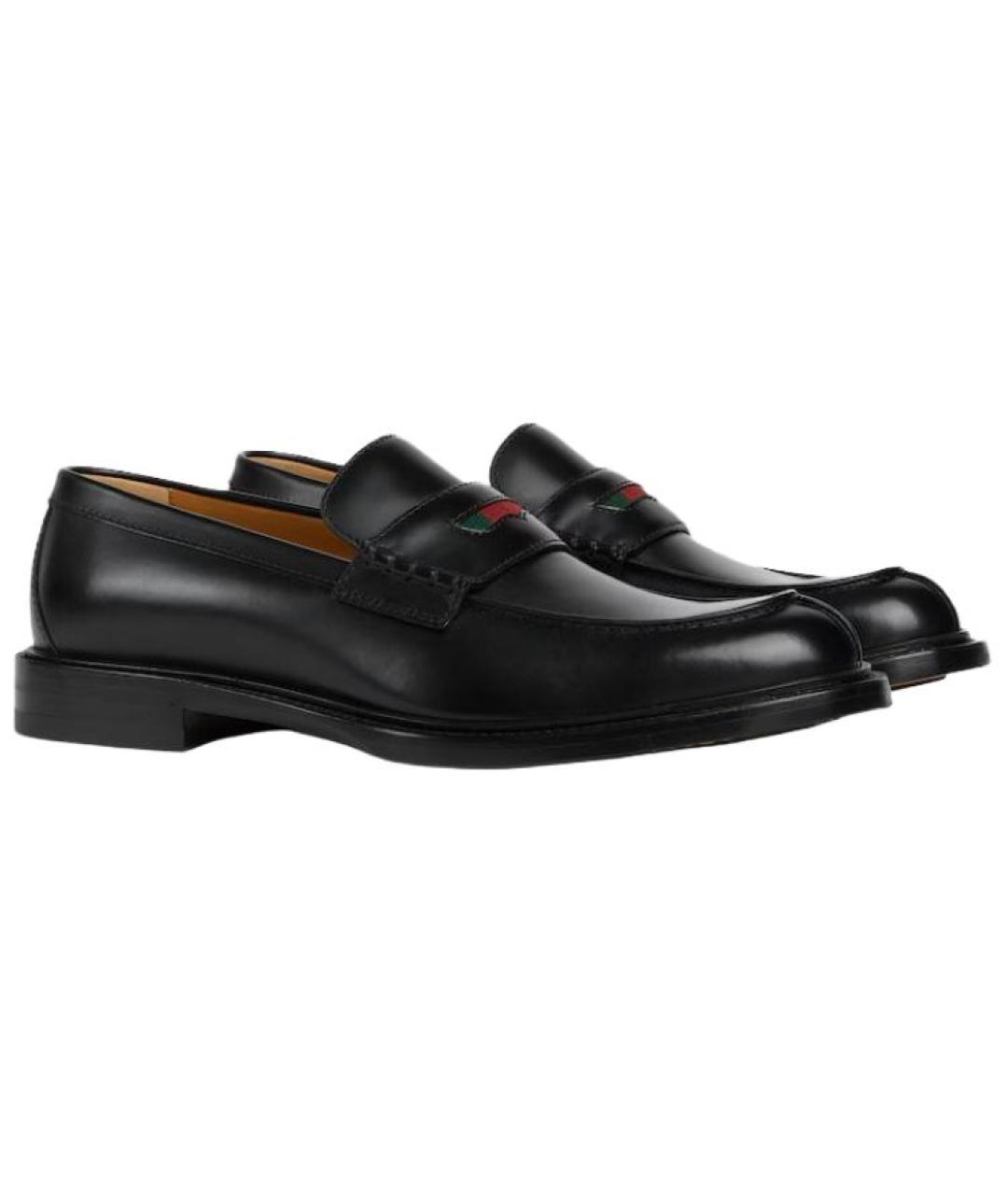GUCCI Черные кожаные лоферы, фото 3