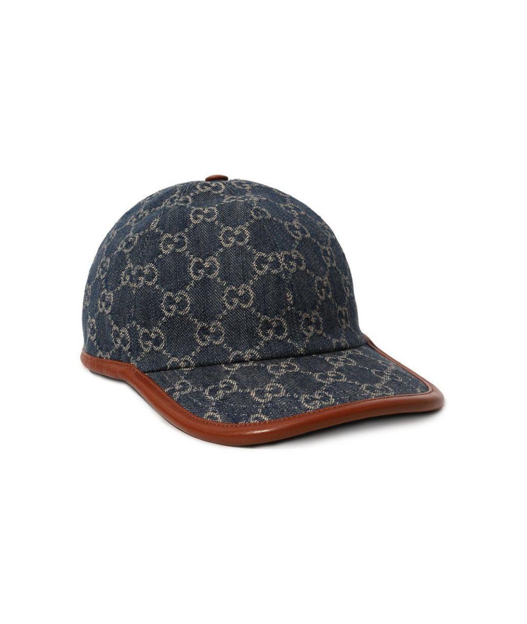 GUCCI Темно-синяя хлопковая кепка/бейсболка, фото 9