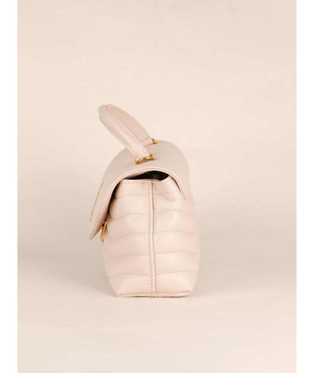 LOUIS VUITTON Белая кожаная сумка через плечо, фото 6