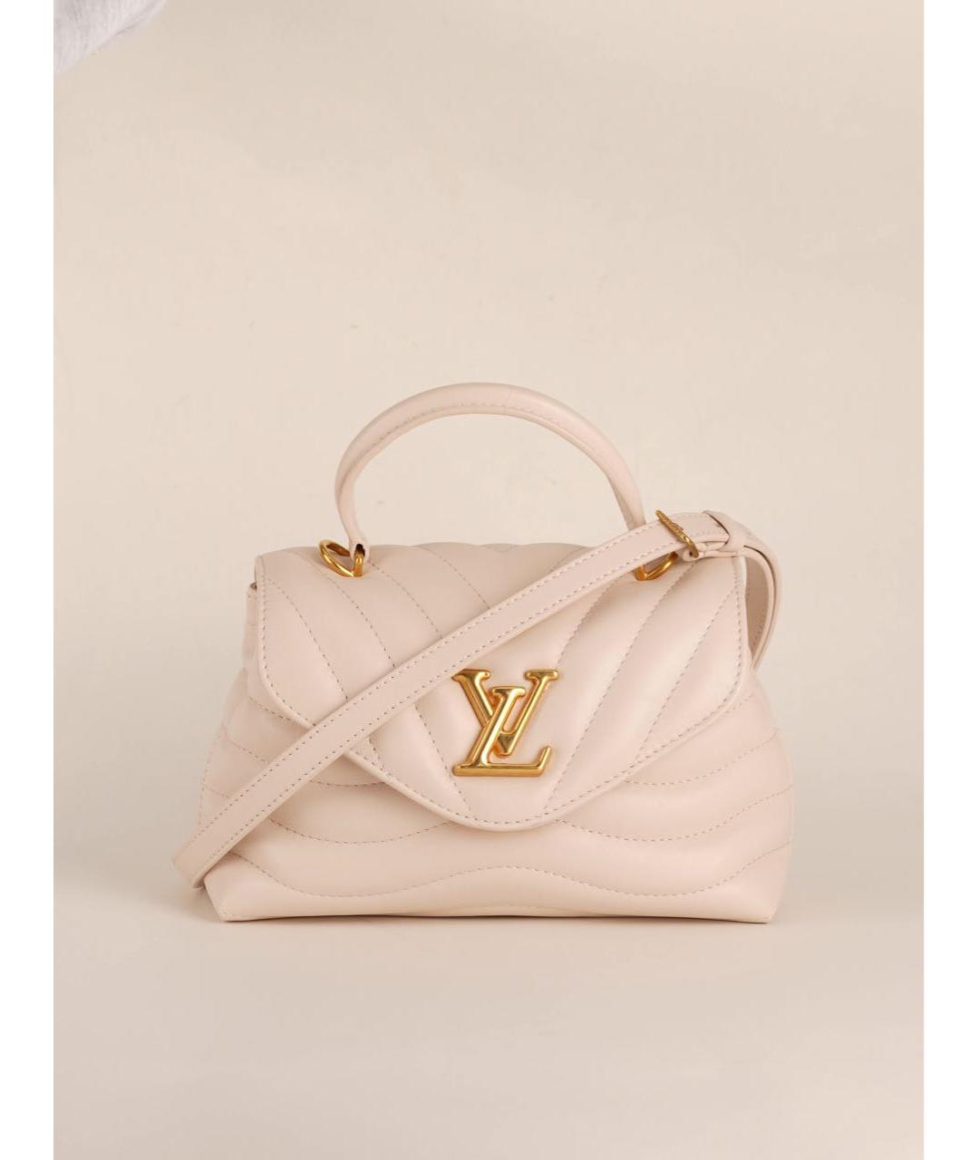 LOUIS VUITTON Белая кожаная сумка через плечо, фото 9