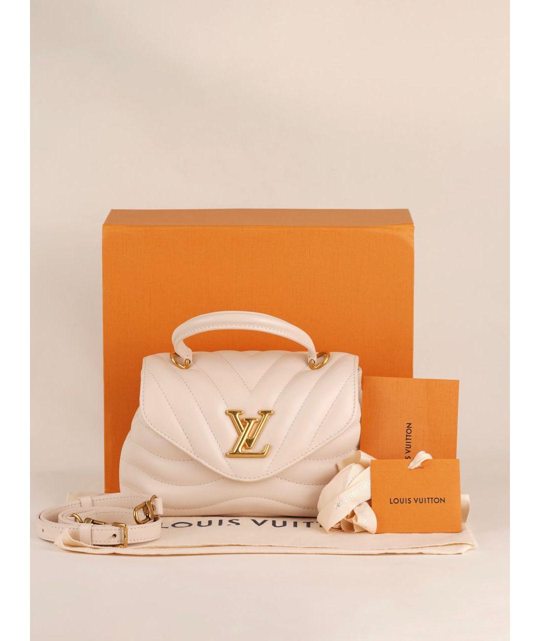 LOUIS VUITTON Белая кожаная сумка через плечо, фото 2