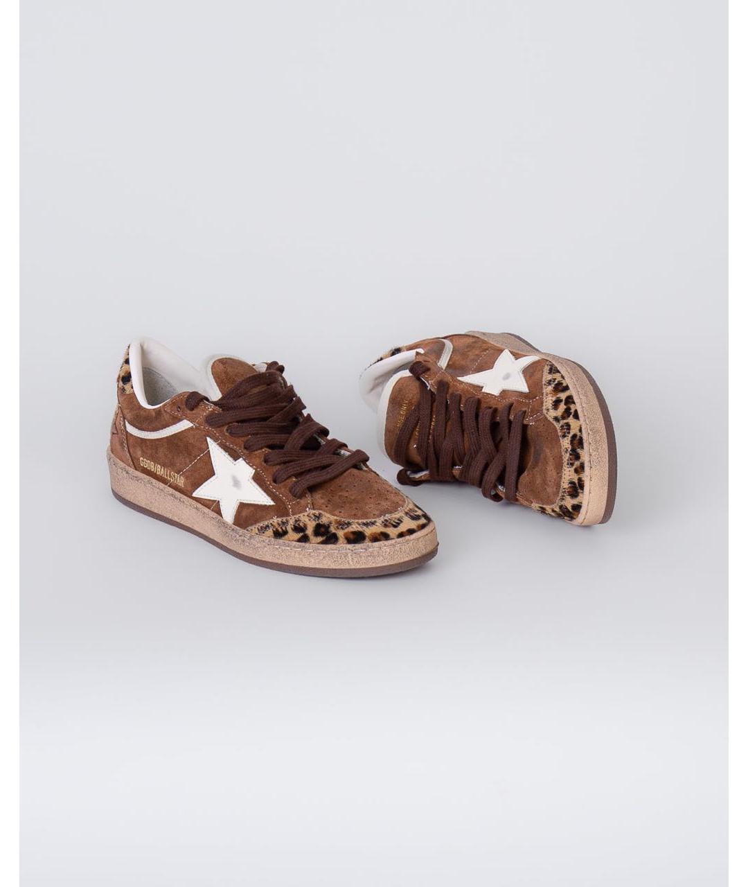 GOLDEN GOOSE Коричневые замшевые кеды, фото 2