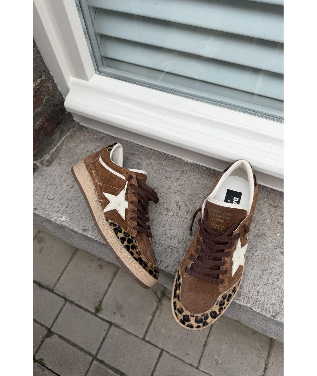 GOLDEN GOOSE Коричневые замшевые кеды, фото 8