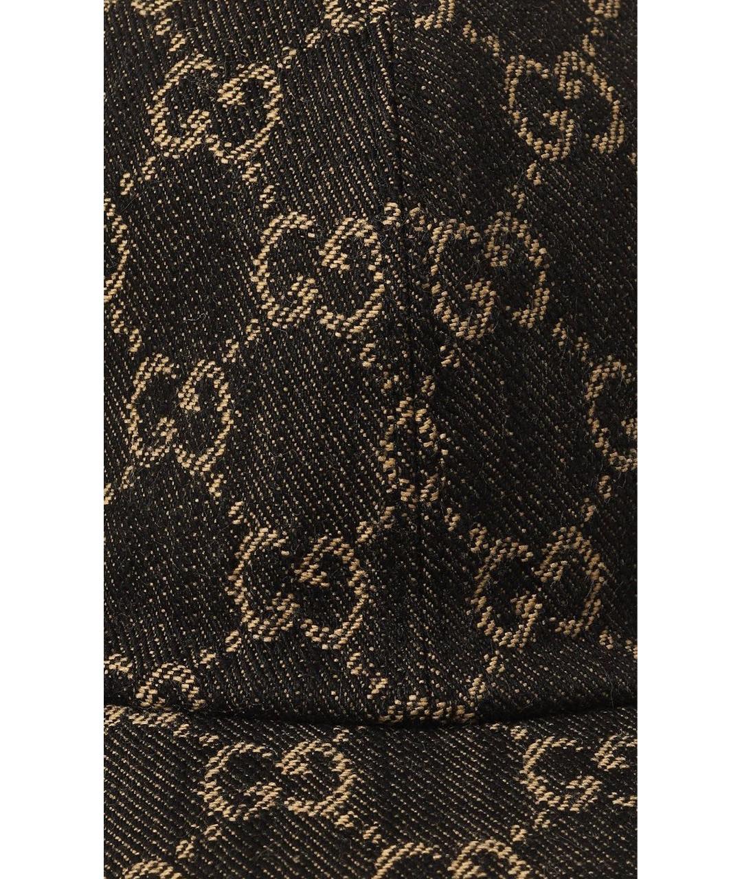 GUCCI Черная хлопковая кепка, фото 3