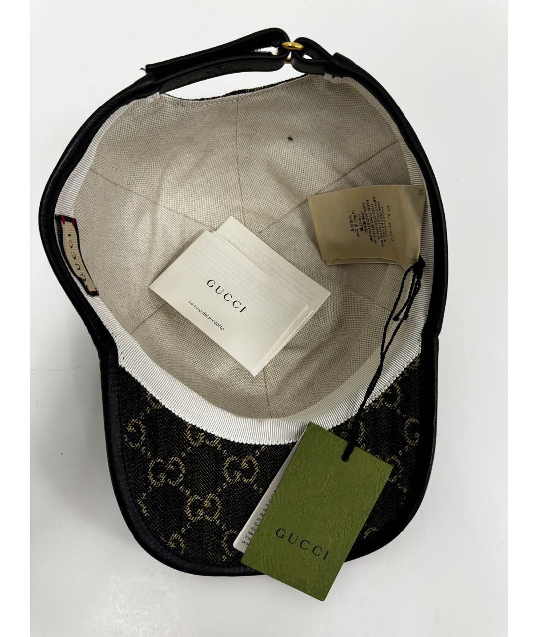 GUCCI Черная хлопковая кепка, фото 6