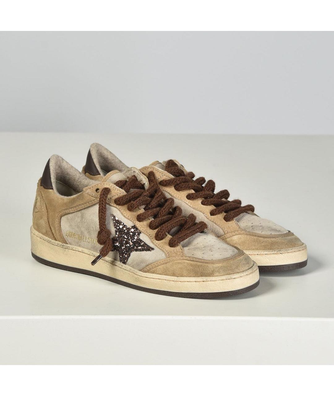 GOLDEN GOOSE Бежевые замшевые кеды, фото 2
